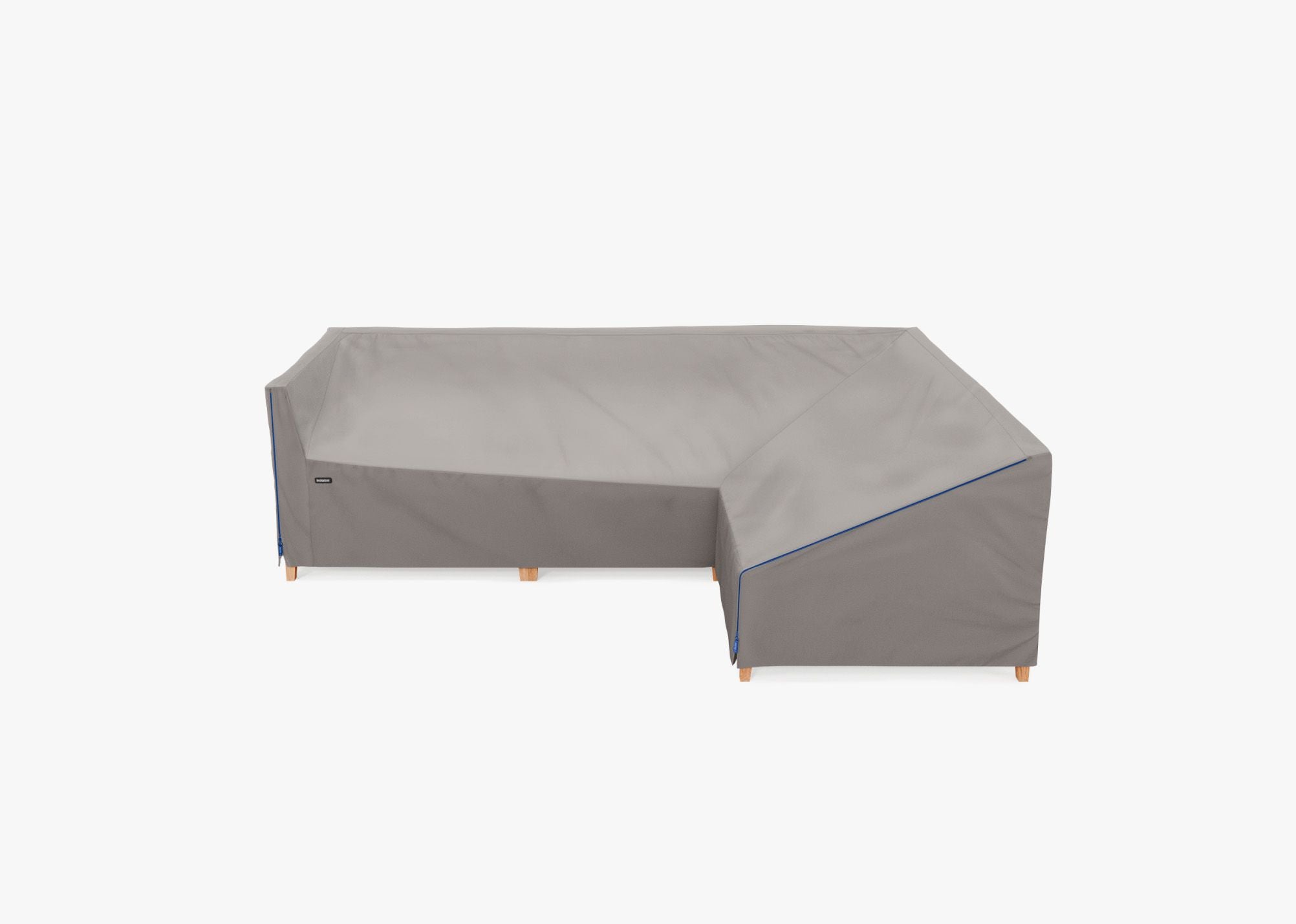 Cover for Teak L Sectional - 4 Seat - Left, front. Custom fit weather protection for your Outer outdoor furniture. #title_default title