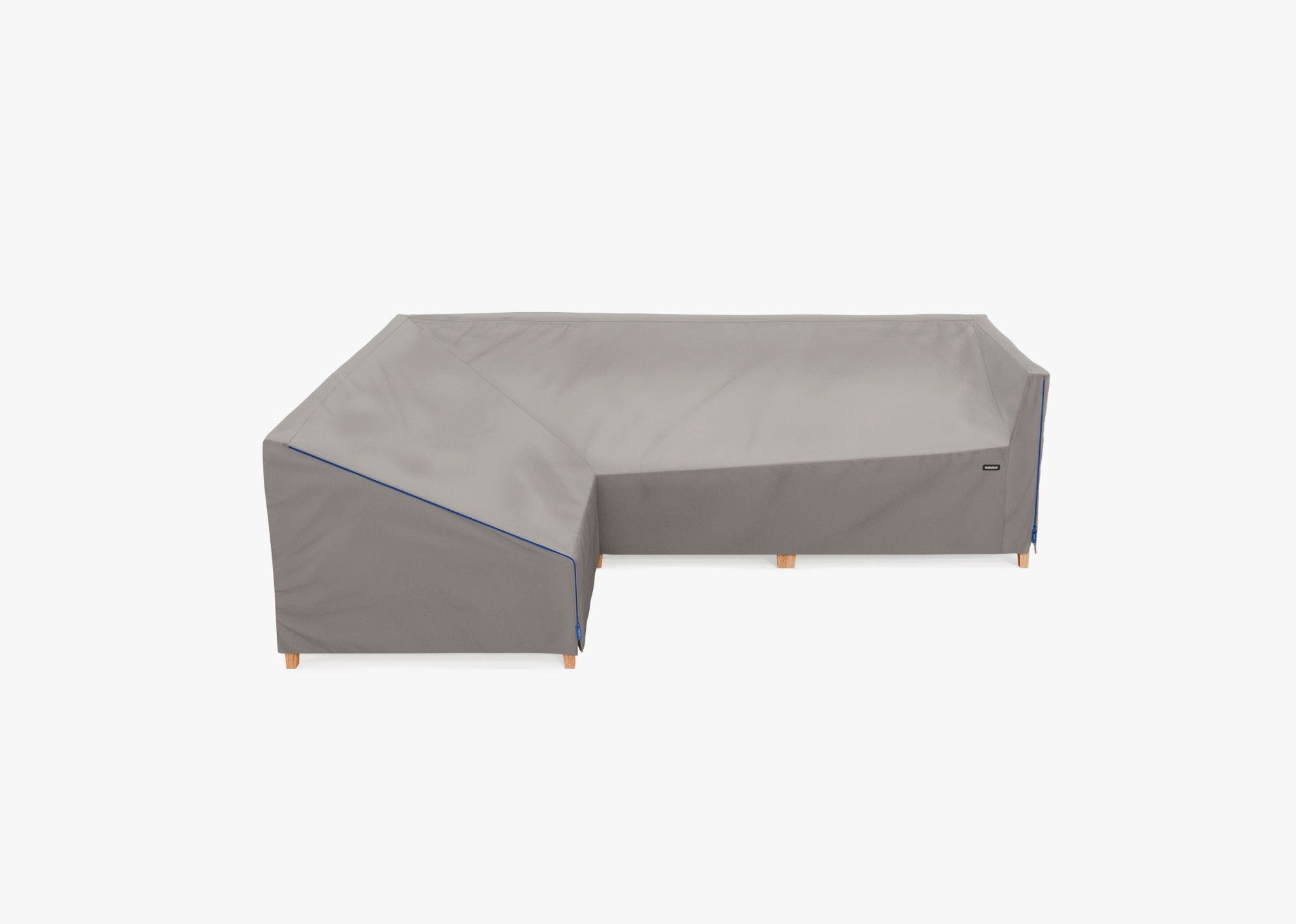 Cover for Teak L Sectional - 4 Seat - Right, front. Custom fit weather protection for your Outer outdoor furniture. #title_default title