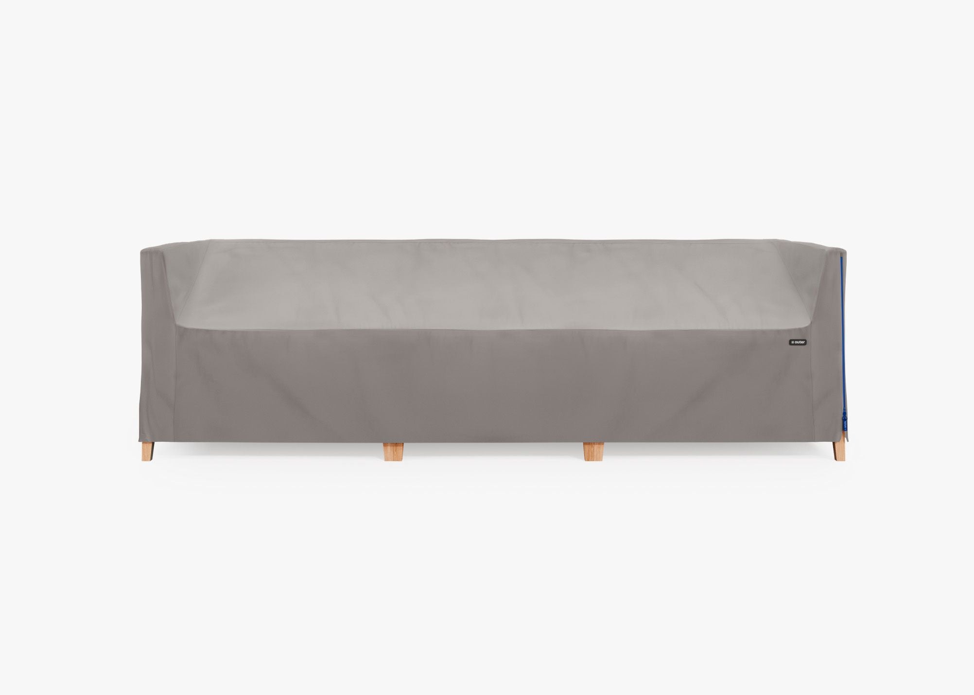 Cover for Teak Sofa - 3 Seat, front. Custom fit weather protection for your Outer outdoor furniture. #title_default title