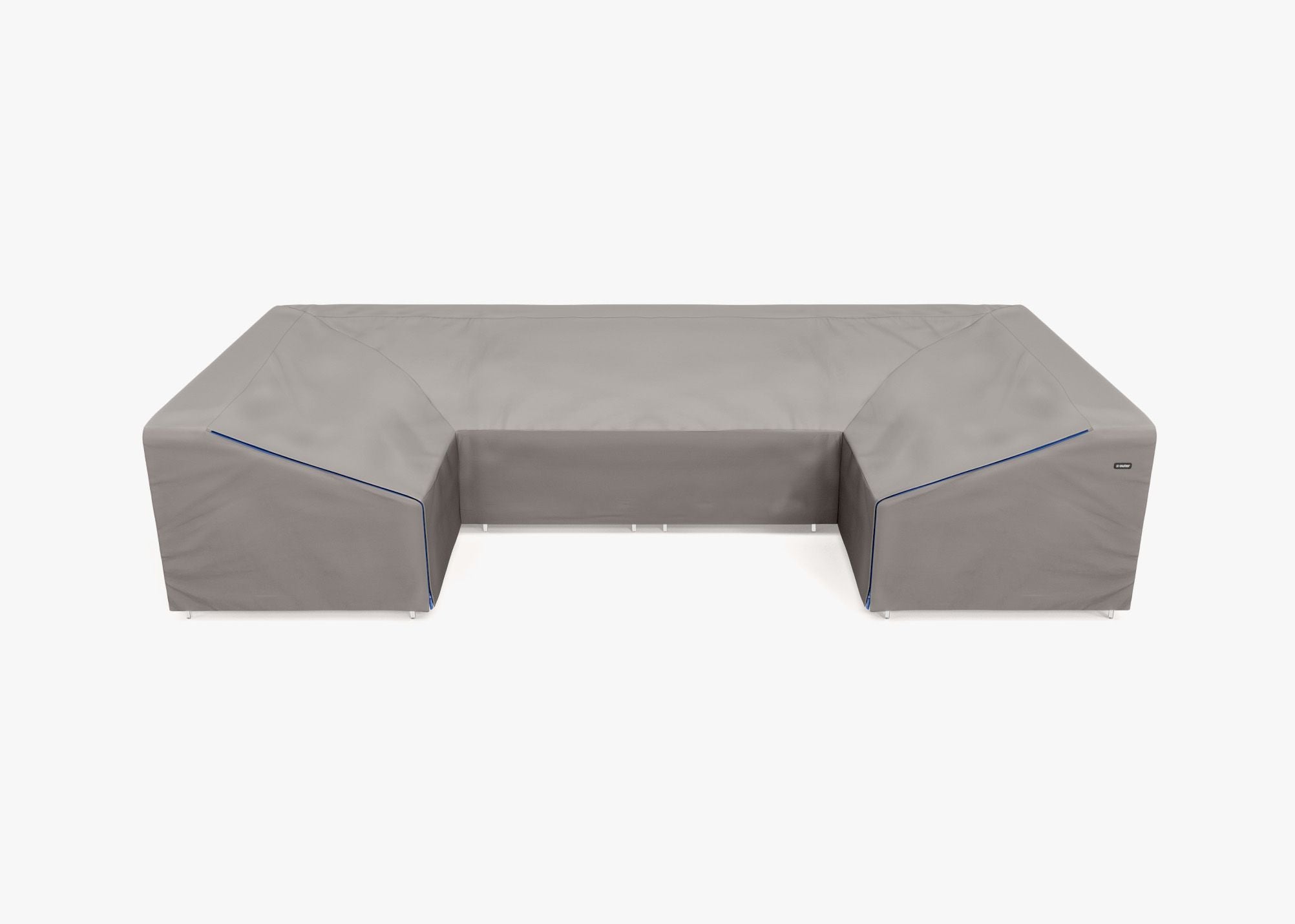 Cover for Wicker U Sectional - 6 Seat, front. Custom fit weather protection for your Outer outdoor furniture. #title_default title