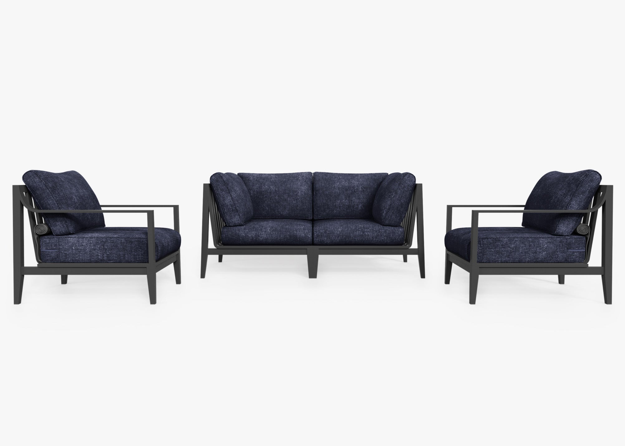 Fabric for Aluminum Loveseat with Armchairs - 4 Seat
