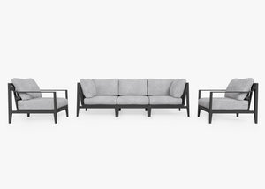 Fabric for Aluminum Sofa with Armchairs - 5 Seat