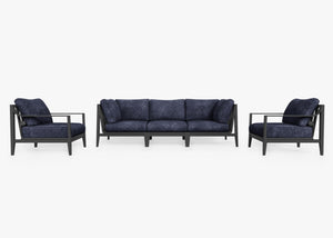 Fabric for Aluminum Sofa with Armchairs - 5 Seat