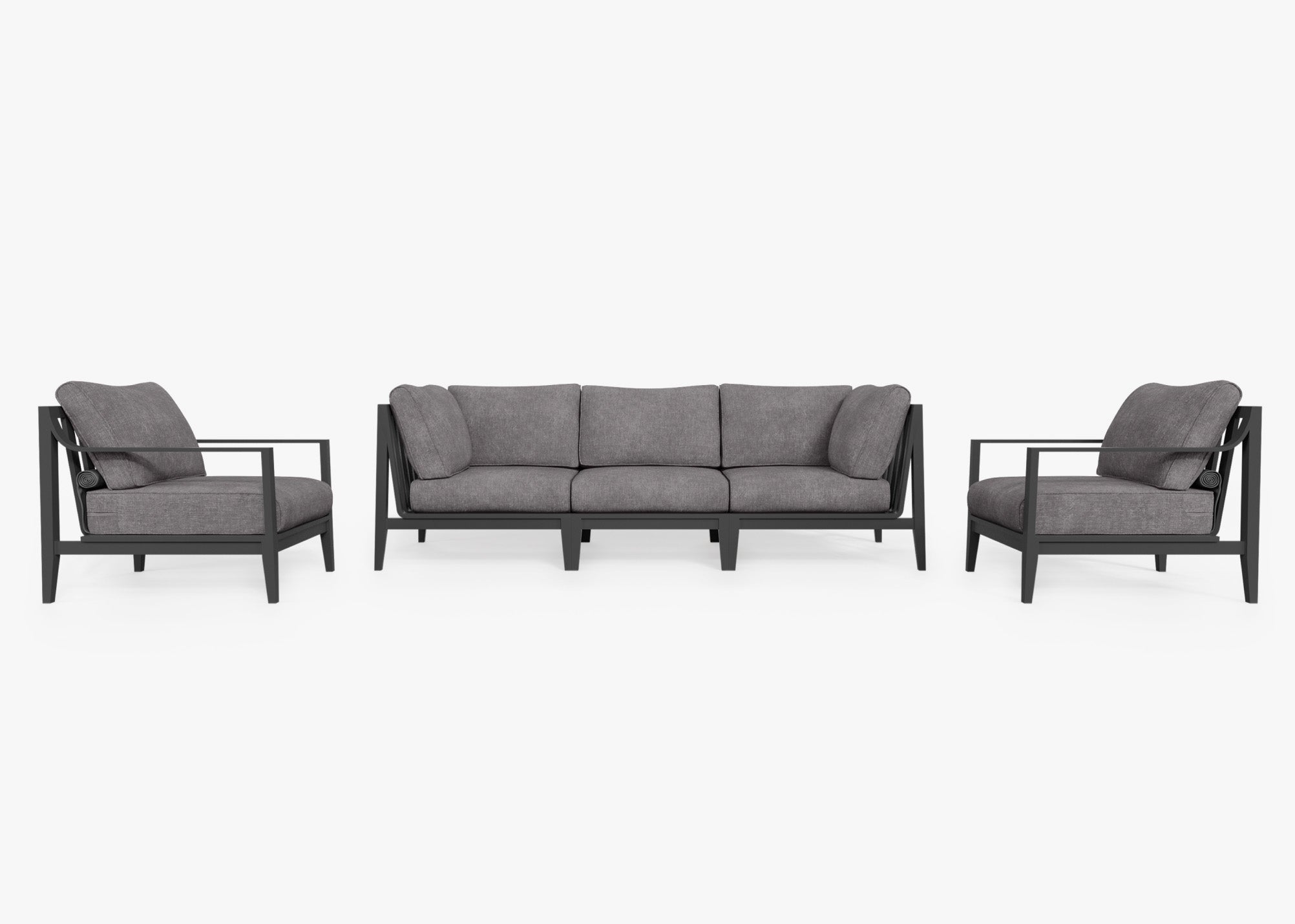 Fabric for Aluminum Sofa with Armchairs - 5 Seat