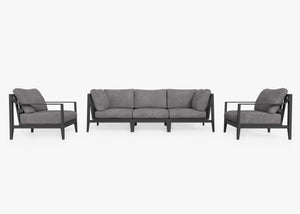 Fabric for Aluminum Sofa with Armchairs - 5 Seat