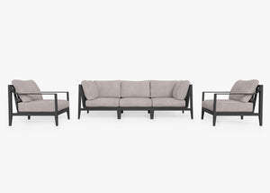 Fabric for Aluminum Sofa with Armchairs - 5 Seat