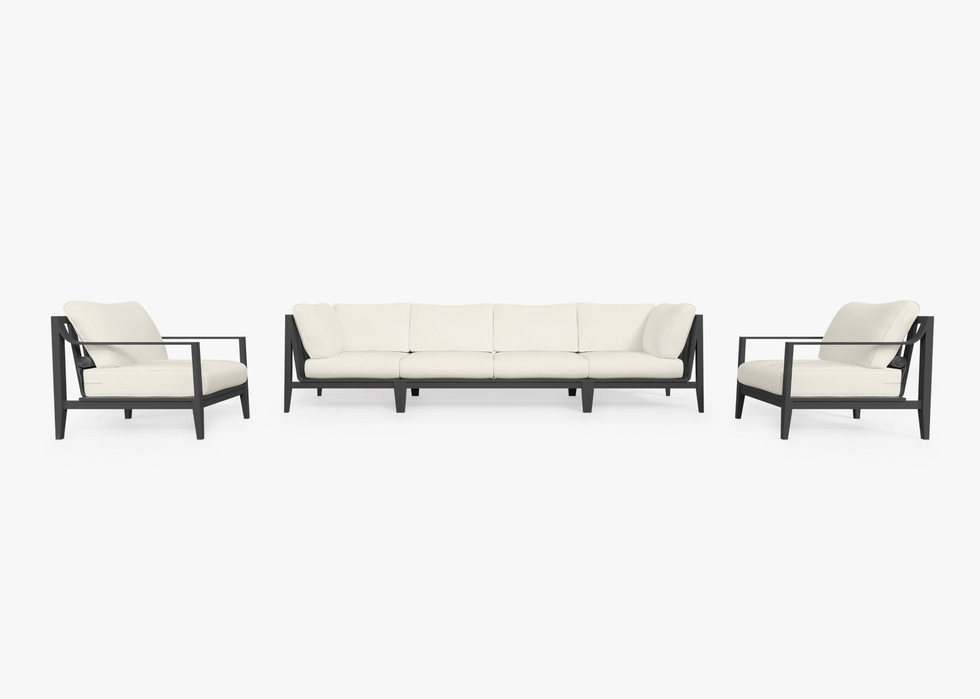 Fabric for Aluminum Sofa with Armchairs - 6 Seat