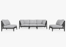 Fabric for Aluminum Sofa with Armless Chairs - 5 Seat