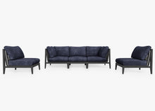 Fabric for Aluminum Sofa with Armless Chairs - 5 Seat