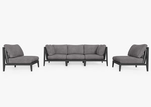 Fabric for Aluminum Sofa with Armless Chairs - 5 Seat
