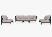 Fabric for Aluminum Sofa with Armless Chairs - 5 Seat