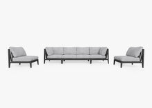 Fabric for Aluminum Sofa with Armless Chairs - 6 Seat