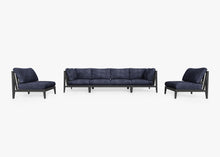 Fabric for Aluminum Sofa with Armless Chairs - 6 Seat