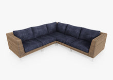 Fabric + OuterShell for Wicker Corner Sectional - 5 Seat