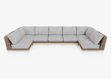 Fabric + OuterShell for Wicker U Sectional - 7 Seat