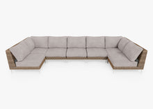 Fabric + OuterShell for Wicker U Sectional - 7 Seat