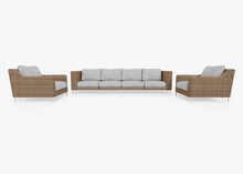 Fabric for Wicker Sofa with Armchairs - 6 Seat