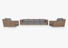 Fabric for Wicker Sofa with Armchairs - 6 Seat