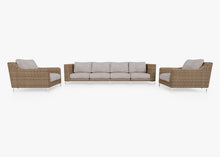 Fabric for Wicker Sofa with Armchairs - 6 Seat