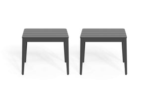 Aluminum Outdoor Side Table - Rectangular, Set of 2