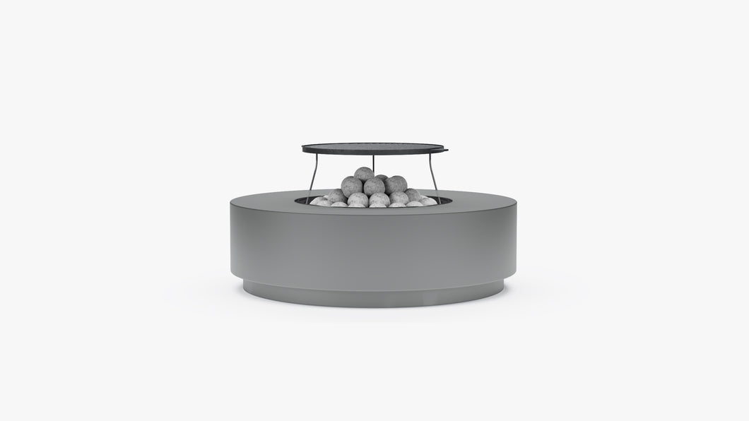 Concrete Fire Pit Table Cooking Set - Round