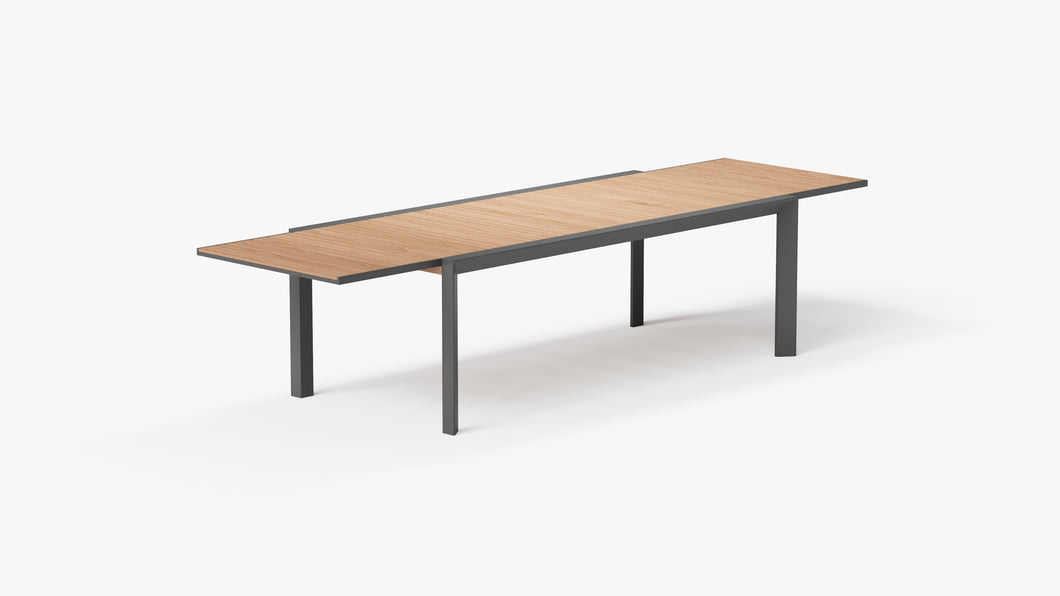 Teak + Aluminum Outdoor Expandable Dining Table