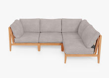 Fabric + OuterShell for Teak L Sectional - 4 Seat