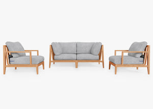 Fabric for Teak Loveseat with Armchairs - 4 Seat