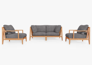 Fabric for Teak Loveseat with Armchairs - 4 Seat