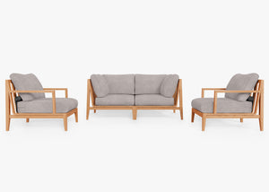 Fabric for Teak Loveseat with Armchairs - 4 Seat