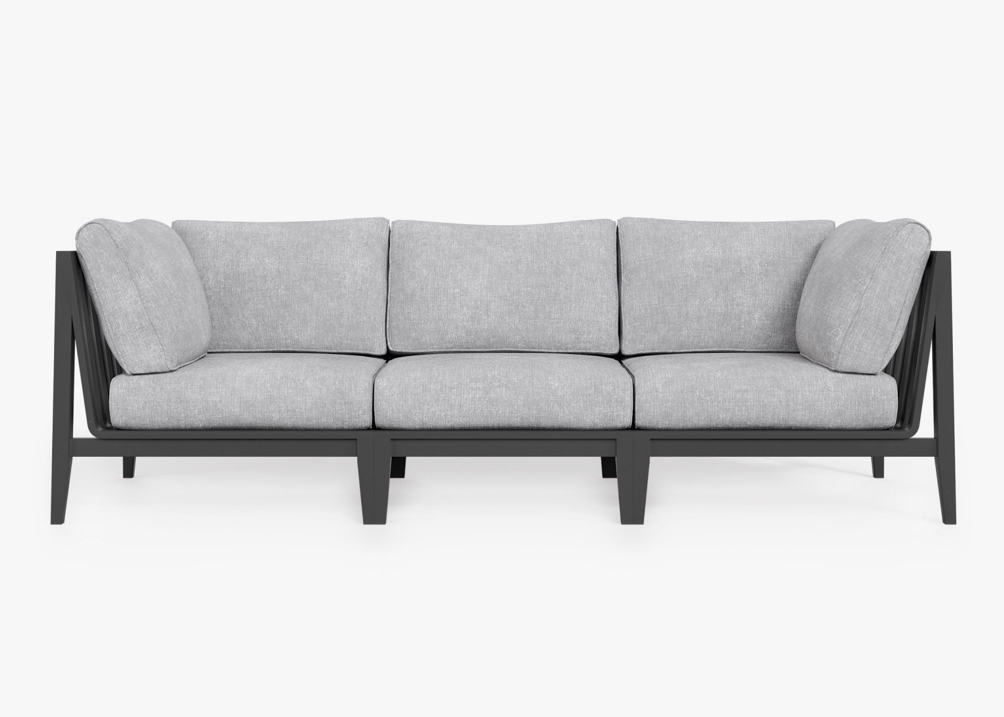 Aluminum Sofa - 3 Seat in Pacific Fog Gray. #title_default title