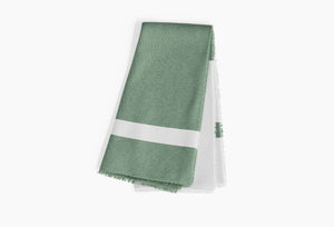 Outdoor Bug Shield Throw Blanket - Forest Green Colorblock