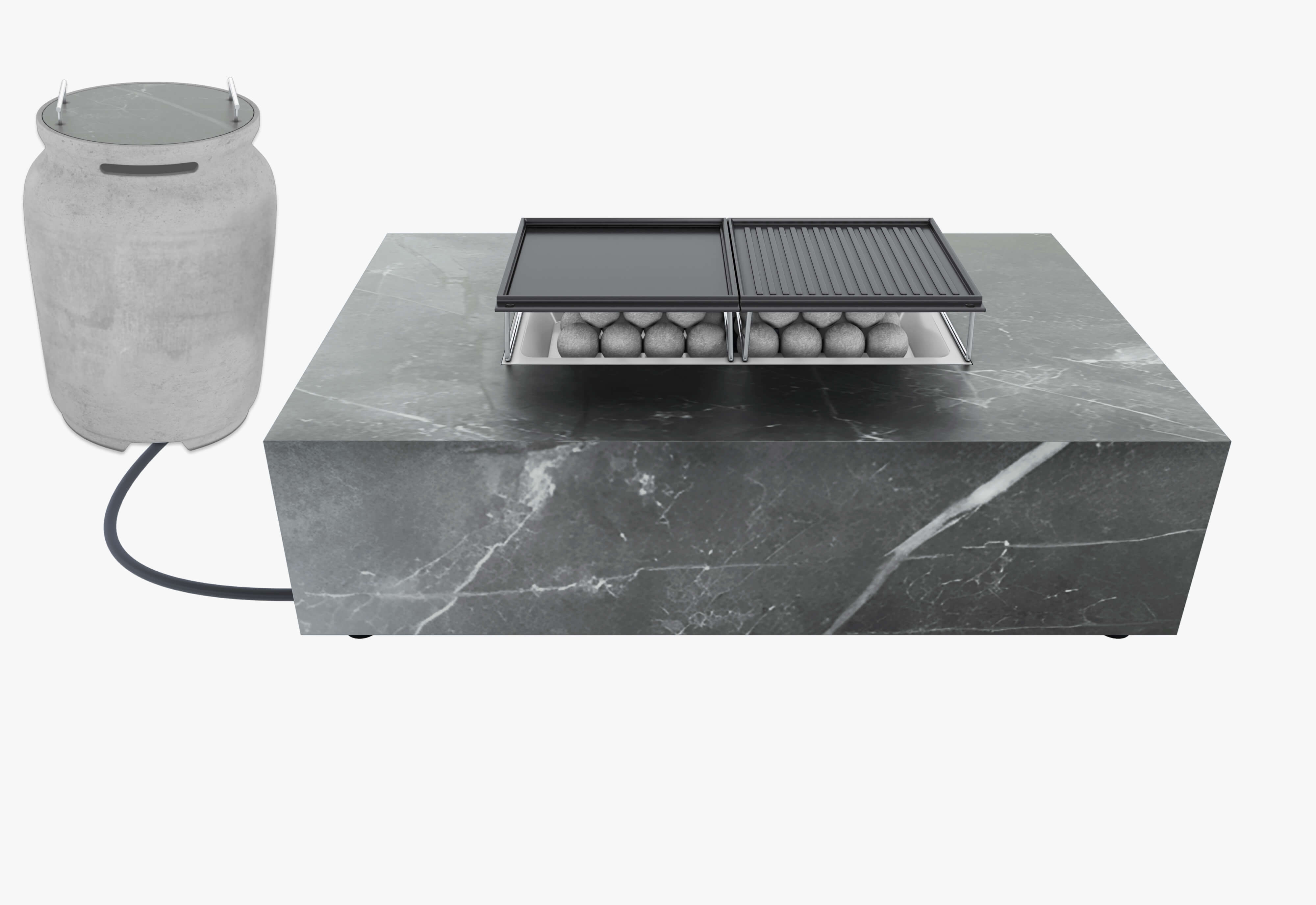OuterStone Fire Pit Cooking Set + Propane Tank Cover - Rectangular