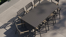 Aluminum Outdoor Rectangular Dining Table + 8 595 Dining Armchairs