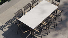 OuterStone Outdoor Dining Table + 8 595 Dining Armchairs