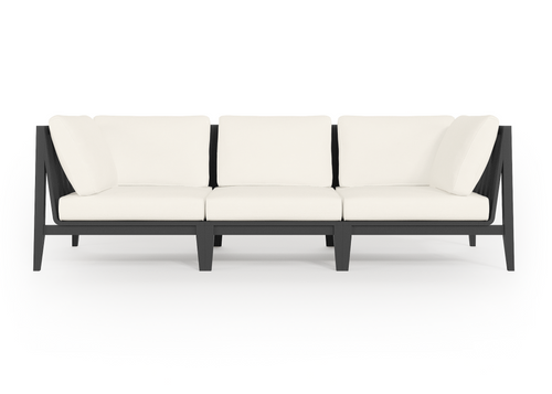 Charcoal Aluminum Outdoor Sofa - 3 Seat