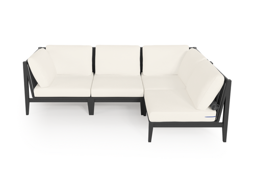 Charcoal Aluminum Outdoor L Sectional - 4 Seat