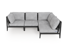 Charcoal Aluminum Outdoor L Sectional - 4 Seat