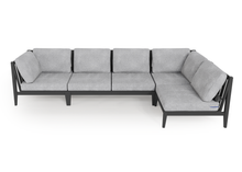 Charcoal Aluminum Outdoor L Sectional - 5 Seat