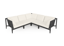 Charcoal Aluminum Outdoor Corner Sectional - 5 Seat