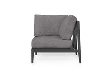 Charcoal Aluminum Outdoor Corner Chair - Left