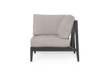 Charcoal Aluminum Outdoor Corner Chair - Left