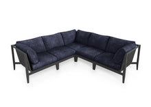 Charcoal Aluminum Outdoor Corner Sectional - 5 Seat