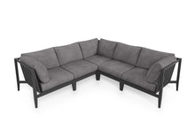 Charcoal Aluminum Outdoor Corner Sectional - 5 Seat