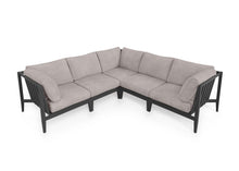 Charcoal Aluminum Outdoor Corner Sectional - 5 Seat