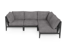 Charcoal Aluminum Outdoor L Sectional - 4 Seat