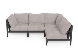 Charcoal Aluminum Outdoor L Sectional - 4 Seat