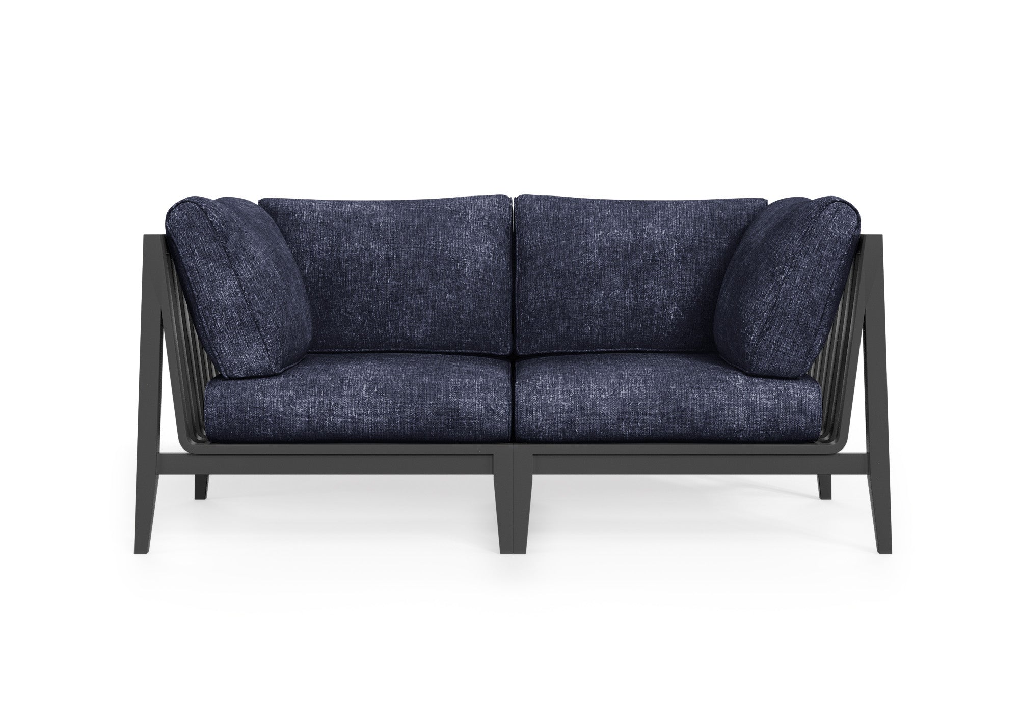 Charcoal Aluminum Outdoor Loveseat