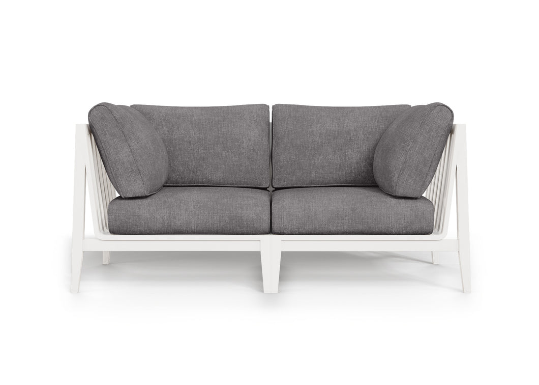 White Aluminum Outdoor Loveseat