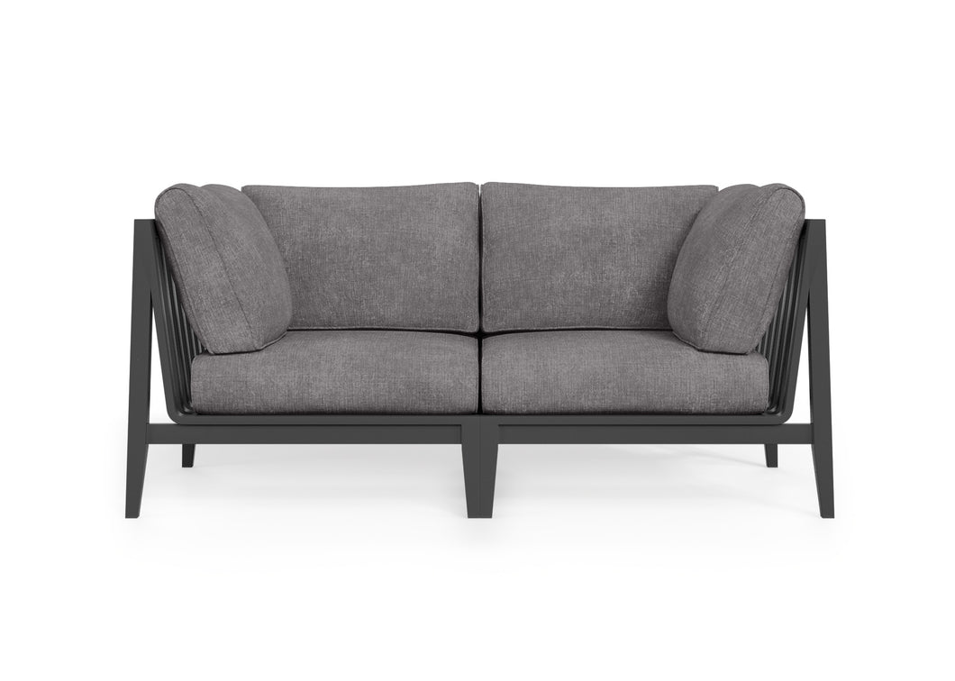 Charcoal Aluminum Outdoor Loveseat